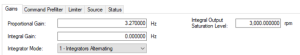 Screen capture of the Gains tab of the Position Loop View on an AKD2G drive